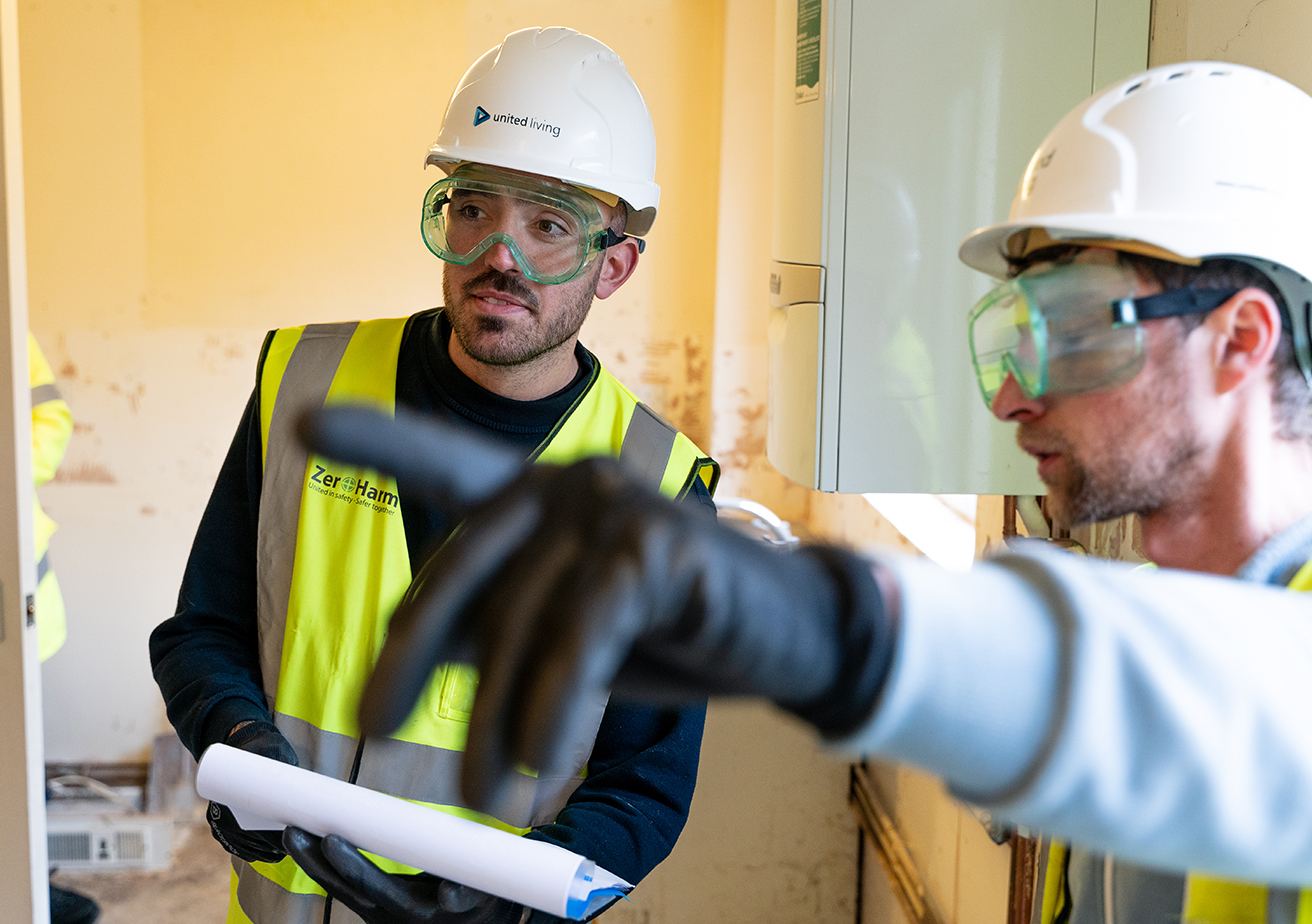 employees conducting safety checks