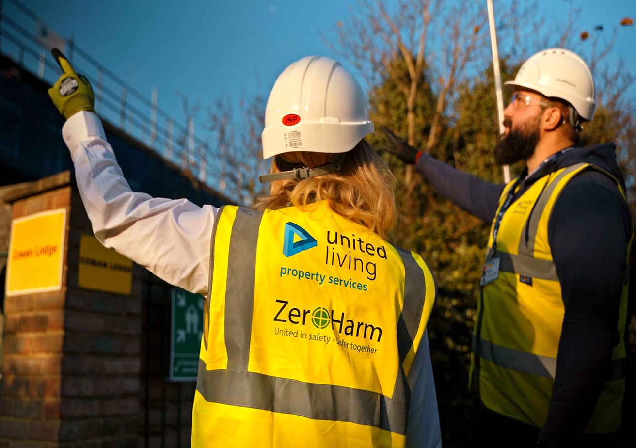 employees on construction site