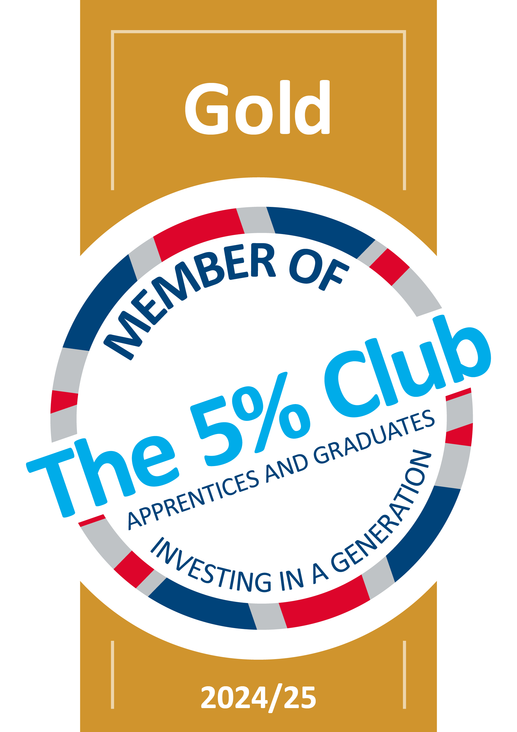 5% club gold member logo