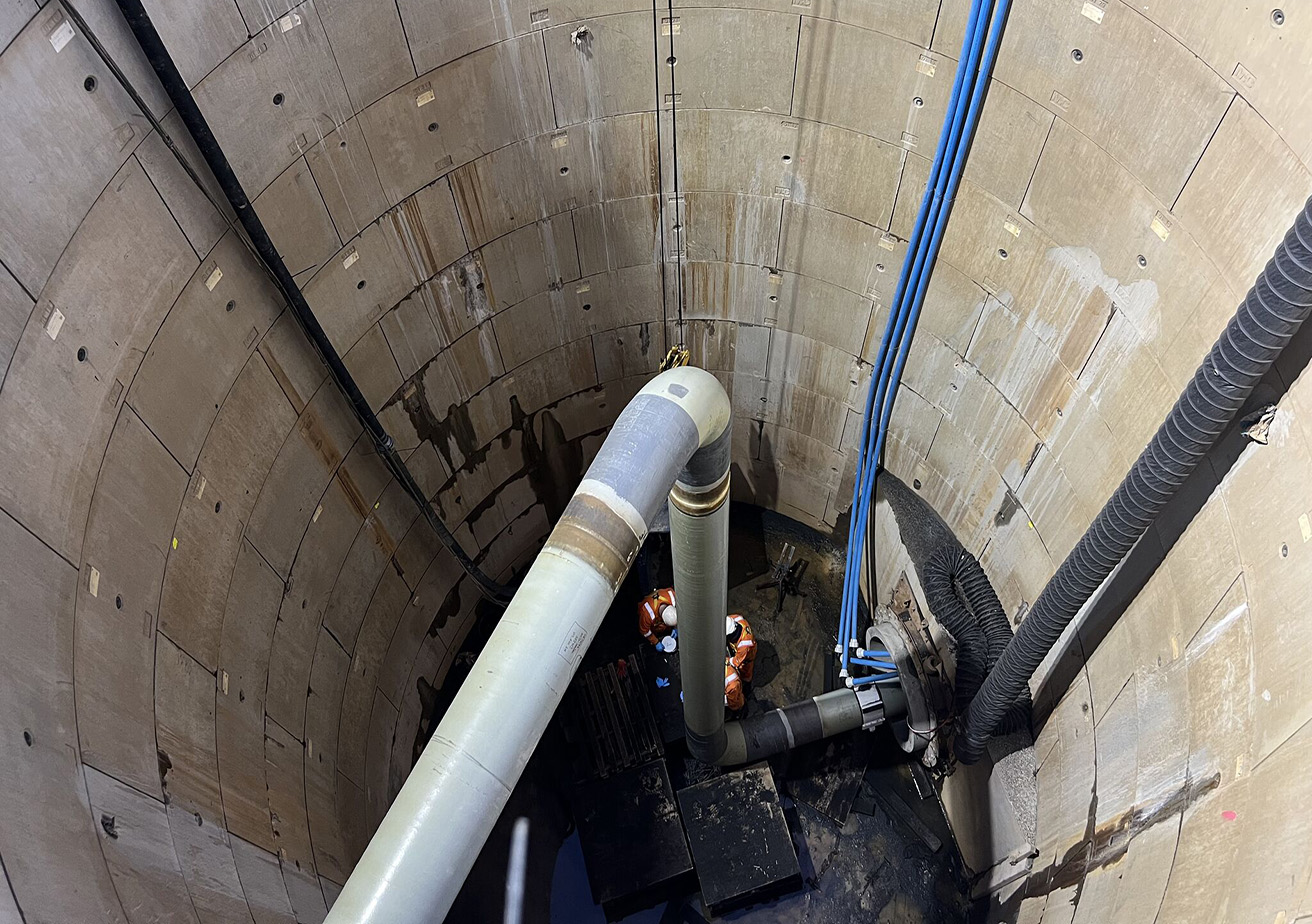 inside view of carbon capture pipeline