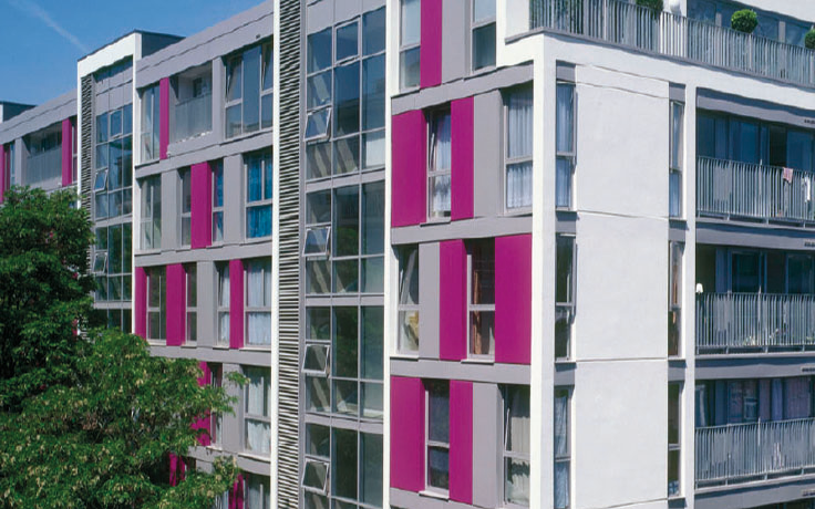 residential building with new fire safe cladding