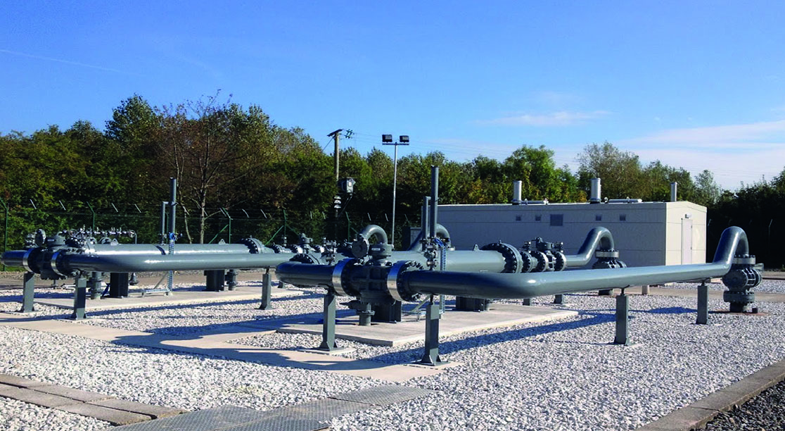 gas pipelines construction site